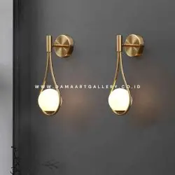 Lampu Dinding Minimalis Kuningan